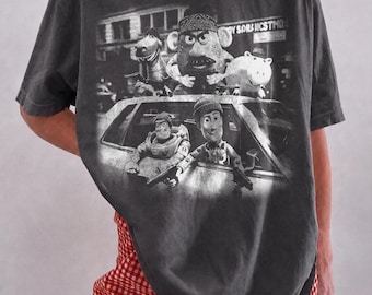 Vintage Funny Toy Story Gangster Shirt, Retro Woody Buzz Bootleg Tee, Disney Meme Outfit for Men Women, Pixar Movie Fan Graphic Gift