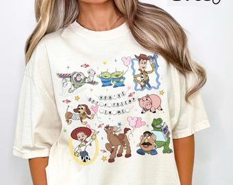 Retro Coquette Disney Toy Story You've Got A Friend In Me T-Shirt, Toy Story Characters Tee, Disneyland Trip Shirt, Family Matching Shirt