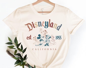 Retro Disneyland California Shirt, Disneyland Est 1955 T-shirt, Disney Friends Shirt, Family Vacation Shirt, Magic Kingdom, Shirt for Women
