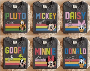 Retro Comfort Colors Mickey and Friends Shirt, Disney Family Trrip Shirt, Disney Trip 2026 Shirt, Walt Disney World Shirt, Disneyland Shirt