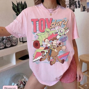 Disney Toy Story 1995 Retro Comfort Colors Shirt, Woody Buzz Lightyear Rex Tee, WDW Disneyland Family Vacation 2026 Trip, Disney Pixar Fest Blossom