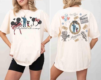 Walt and Mickey Partner Watercolor Retro T-Shirt, Disney Memorial Shirt, Magic Kingdom Shirt, Walt Disney Shirt, Magical Park Coquette Shirt