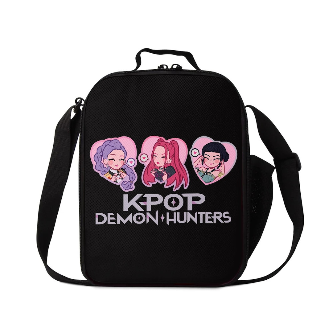 Sac à Lunch Isotherme Motif Kpop Demon Hunters - Style Harajuku - Pour école, Bureau, Pique-nique - 4