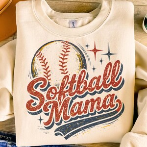 Vintage Softball Mama Retro PNG, Softball Mom Png, Softball Season Png, Softball Shirt Png, Softball Game Day Png, Softball Png Sublimation