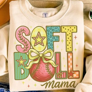 Retro Softball Mama Png, Coquette Bow Softball Png, Softball Game Day PNG, Softball Mom Png, Softball Season Png, Softball Shirt Design Png