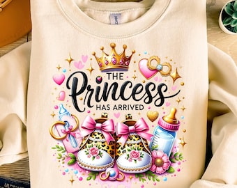 Princess Arrival PNG, Baby Girl Sublimation Design (Digital Download)