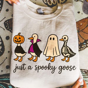 Just a Spooky Goose PNG, Funny Halloween Goose Png, Goose in Halloween Costumes Sublimation, Cute Horror Png, Spooky Goose Png