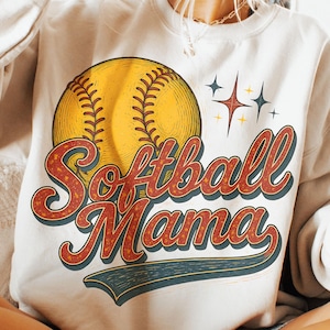 Softball Mama Retro PNG, Softball Mom Png, Softball Season Png, Softball Shirt Design, Softball Game Day Png, Vintage Softball Png