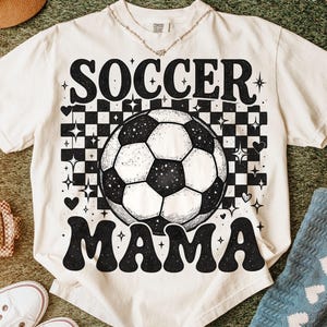 Retro Soccer Mama PNG, Checkered Soccer Png, Soccer Mama Png, Soccer Png Sublimation, Game Day Soccer PNG, Soccer Mom Png, Soccer Ball Png