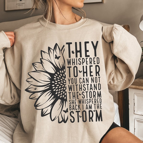 They Whispered To Her SVG PNG, Motivational Positive Svg (Digital Download)