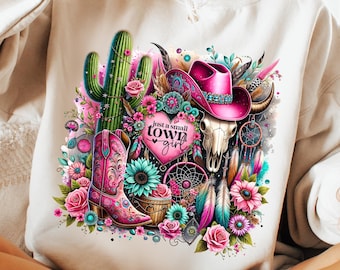 Small Town Girl Western PNG, Cowgirl Sublimation Design (Digital Download)