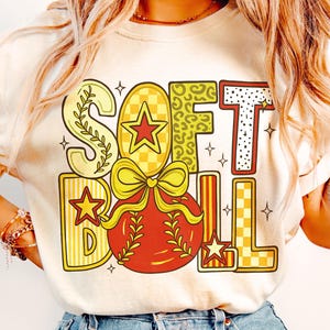 Retro Coquette Bow Softball Png, Softball Mama Png, Softball Game Day PNG, Softball Mom Png, Softball Season Png, Softball Shirt Design Png