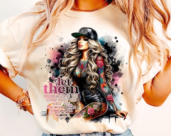 Tattoo Woman PNG, Motivational Sublimation Design (Digital Download)
