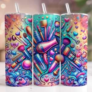 Hairstylist Tumbler Wrap, Hairdresser Tumbler Wrap, 20 Oz Skinny Tumbler Sublimation Design, Hair Hustler Tumbler Wrap, Digital Download