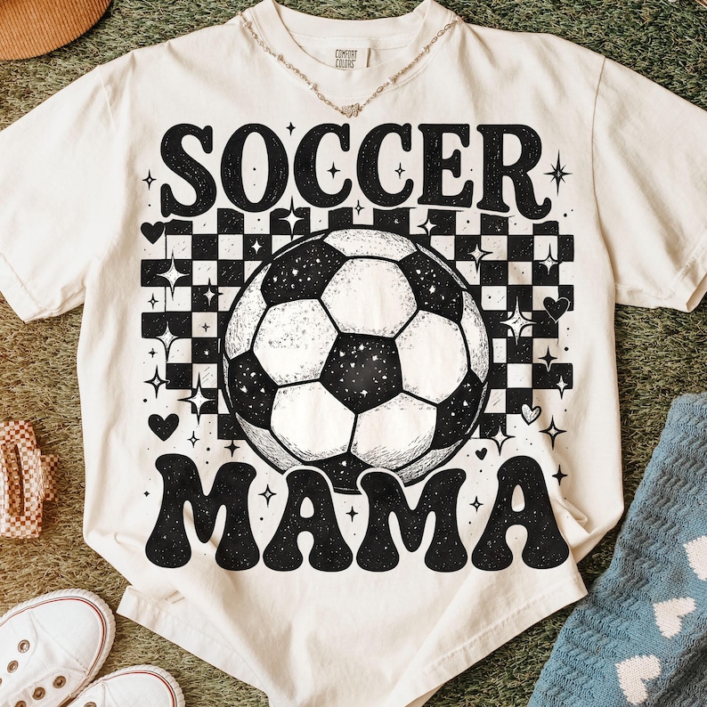 Retro Soccer Mama PNG, Checkered Soccer Png, Soccer Mama Png, Soccer Png Sublimation, Game Day Soccer PNG, Soccer Mom Png, Soccer Ball Png