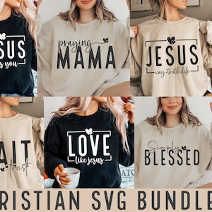 Christian SVG PNG Bundle, Christian Svg, Png religieux, Svg chrétien, Jésus Svg, Svg de verset de la Bible, foi Svg, fichiers Svg chrétiens