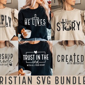 Christian SVG PNG Bundle, Christian Svg, Png religieux, Svg chrétien, Jésus Svg, Svg de verset de la Bible, foi Svg, citation chrétienne Svg