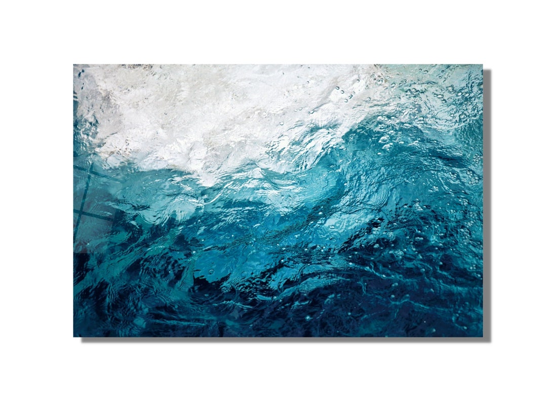 Tempered Glass Wall Painting Ocean Art Decor Large, Home&office Glass