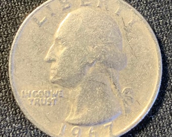 1967 年米国 25 セント硬貨 (ミントマークなし) - 良好な状態 - Etsy 日本