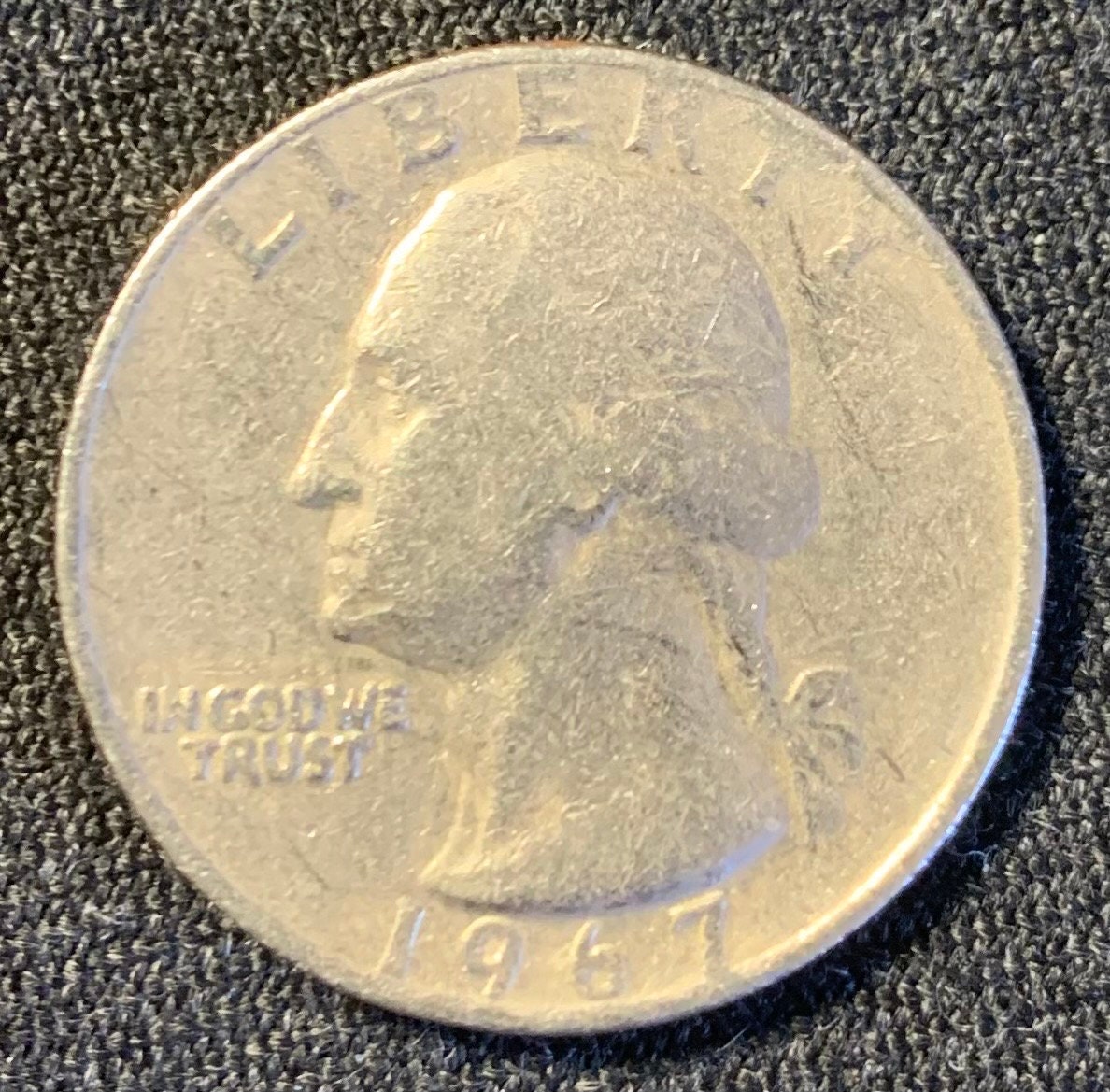 1967 年米国 25 セント硬貨 (ミントマークなし) - 良好な状態 - Etsy 日本