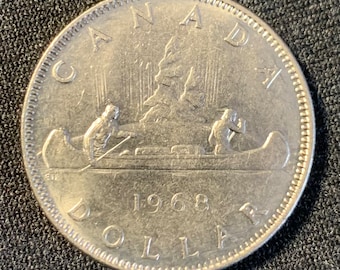 1968 Canada Dollar - Voyageur, Small Island (No Mint Mark)