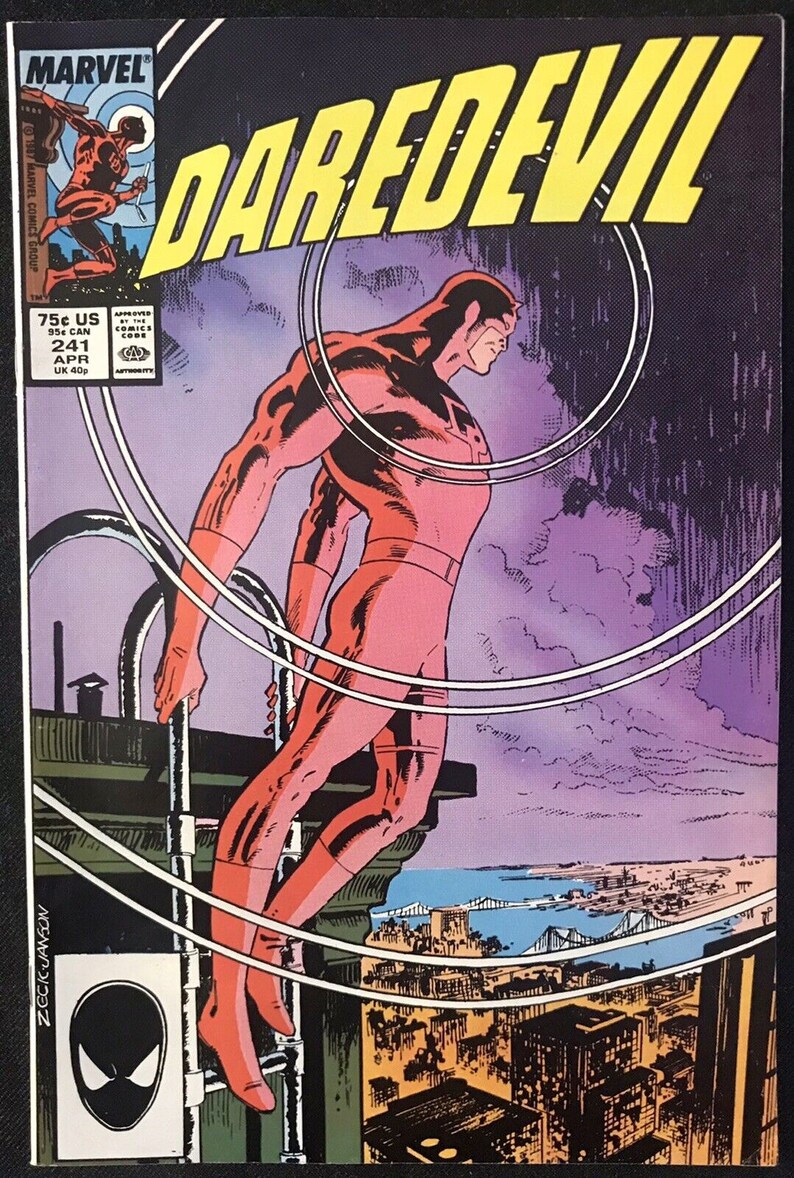 Daredevil Comic Rooftops Daredevil #241 Comic Book (1987) - 1st Trixter Appearance, Mcfarlane ...