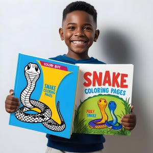 Snake Coloring Pages, Coloring Book digital,Reptile coloring, Animal coloring book