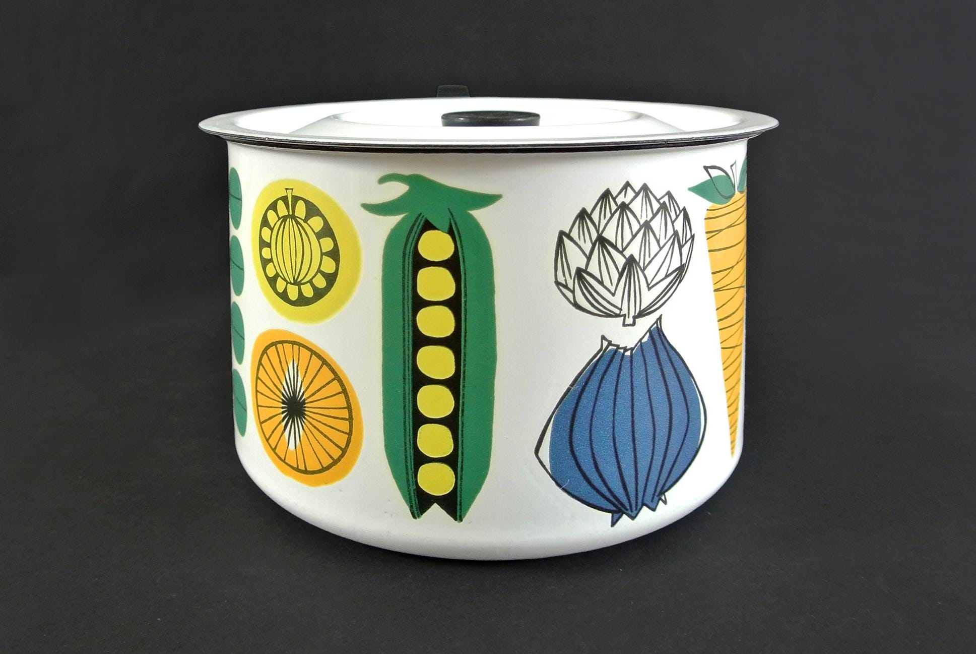 Finel Vegeta Enamel Saucepan by Esteri Tomula, Finland 60