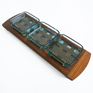 Jens Quistgaard Dansk teakhouten onderzetter dienblad. Denemarken. Jaren 60. Deens modern design.