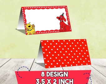 Clifford Food Label, Clifford The Red Dog Food Tent, Download instantâneo