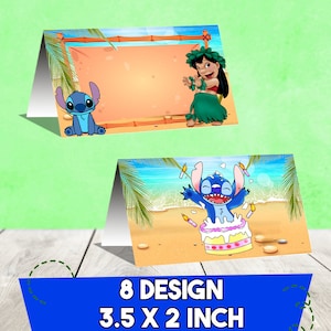 Stitch Food Label, Stitch Food Tent, Food Cards, Digital File Only
