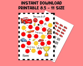 Cars Reward Chart for Kids, Behaviour Chart, Instant download