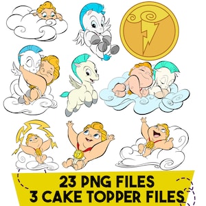 Instant Download Baby Hercules PNG, Baby Hercules Cake Topper, Baby Hercule Clipart