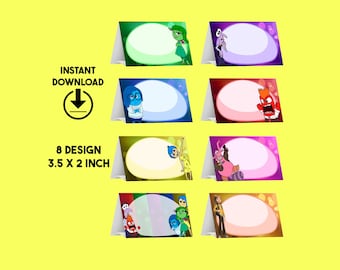 Inside out Food Label, Inside out Food Tent, Food Cards, Digital File Only