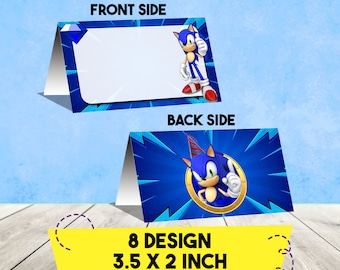 Sonic Food Label, Sonic Birthday Food Tent, Food Cards, Instant Download