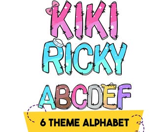 Canticos Doodle Alphabet Clipart Bundle: Colorful Letters (Digital Download)