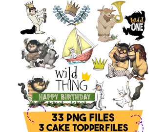 Instant Download where the wild things are PNG File, where the wild things are Cake Topper, Digital File Only