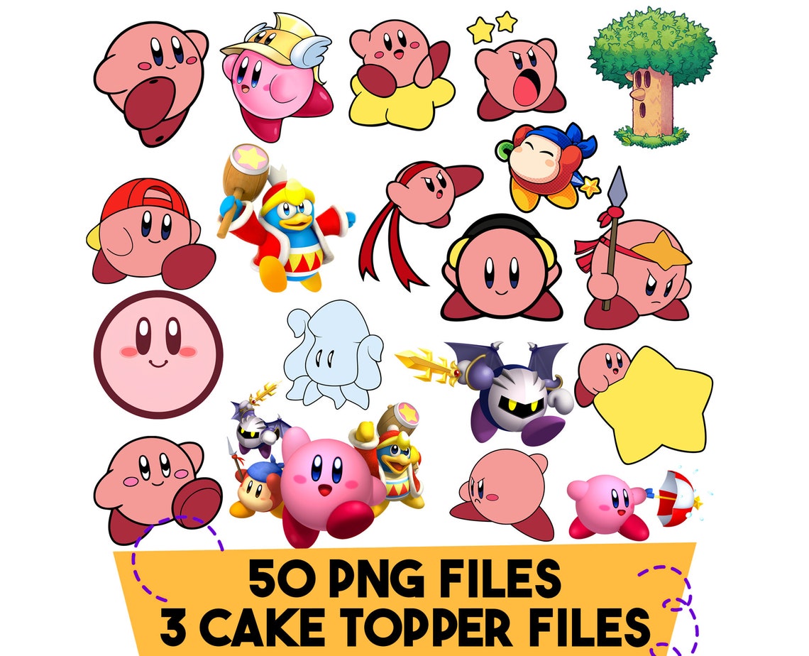 Instant Download Kirby Png, Kirby Clipart, Digital File Only - Etsy