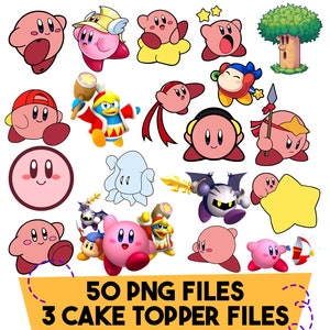 Instant Download Kirby Png, Kirby Clipart, Digital File Only