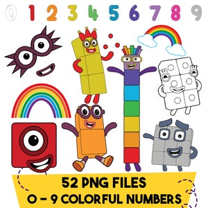 Instant Download Number Blocks Png, Digital File