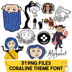 Instant Download Coraline Png, Coraline Font, Digital Files