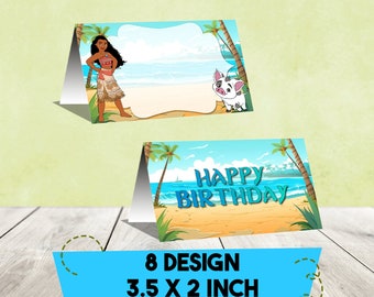 Moana Food Label, Moana Birthday Food Tent, Food Cards, Digital File Only