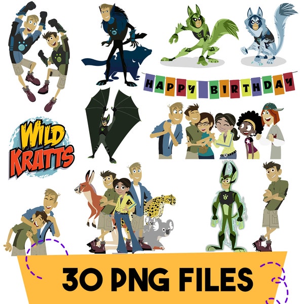 Instant Download Wild Kratts PNG, Wild Kratts Clipart, Digital File