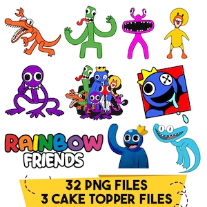 Instant Download Rainbow Friends PNG, Rainbow Friends Clipart,Digital File
