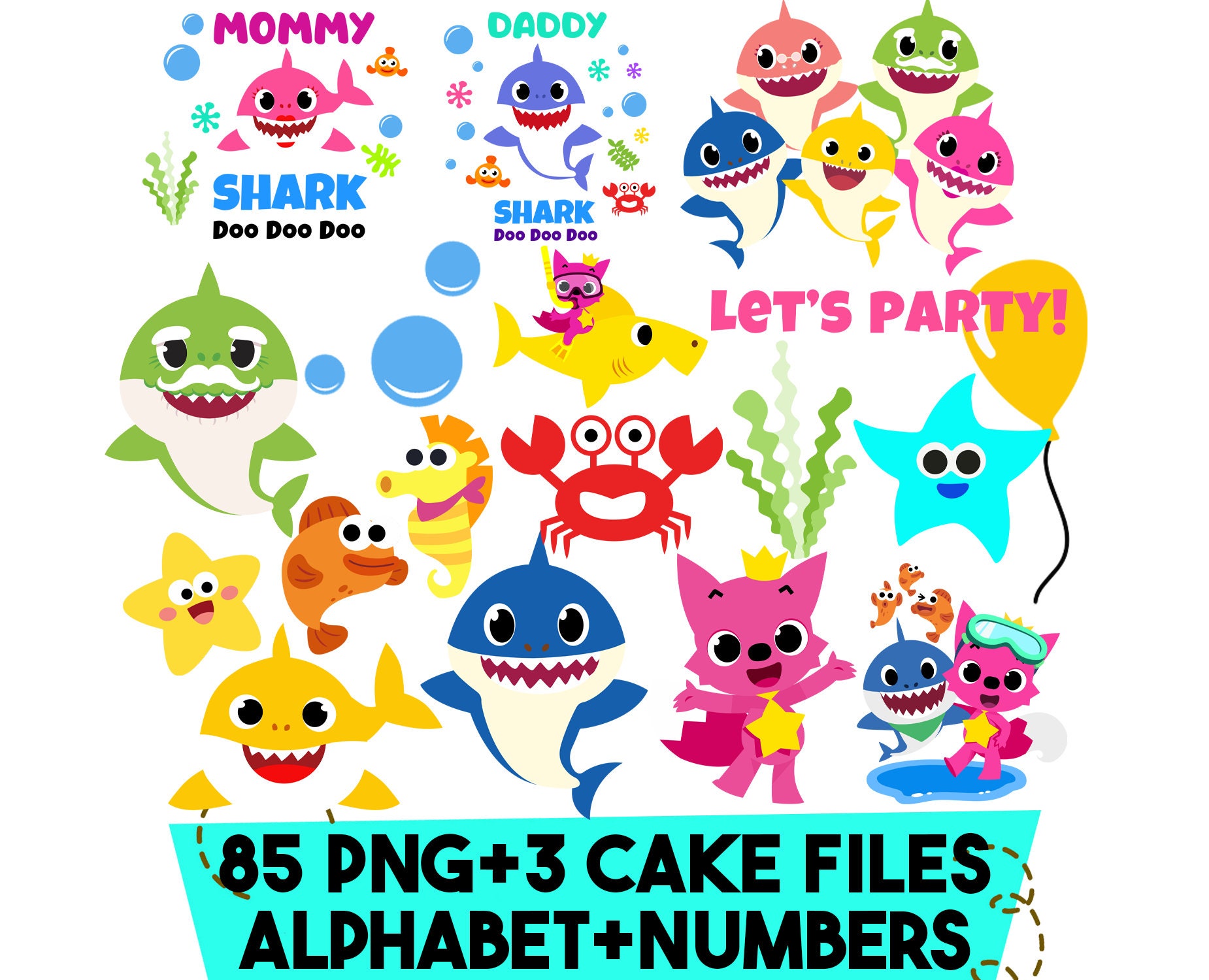 Instant Download PNG, Shark Clipart, Shark Cake Topper, Digital File - Etsy