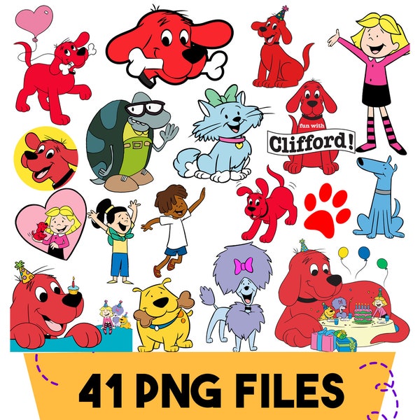 Instant Download Clifford Png, Red Dog Clifford Clipart, Digital File Only