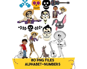 Coco PNG Clipart Bundle - Instant Download
