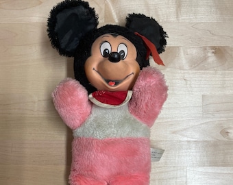 Vintage Minnie Mouse Plush Walt Disney Productions Pink