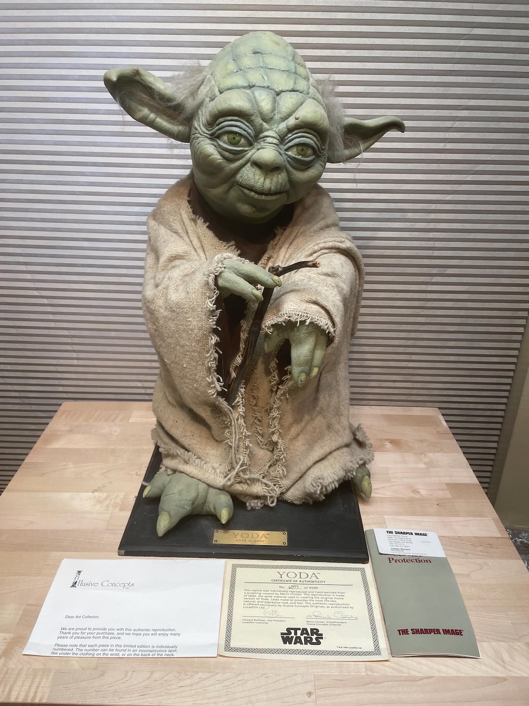 Vintage 1996 Illusive Concepts Limited Wdition Life-size Yoda 6593