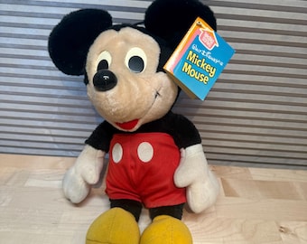 Vintage Hasbro Softies Mickey Mouse 15” Plush With Tags